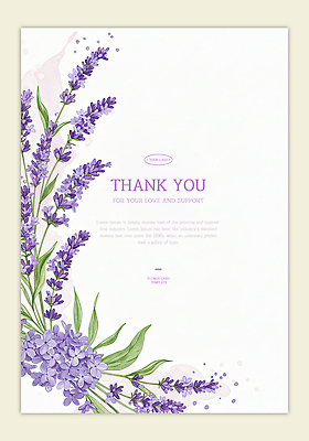 PSD 템플릿 디자인 꽃 감정 자연 사랑 장식 보라색 축하 메시지 소중 감사 지원 창의성 이미지템플릿 카드프레임 식물 컬러 컨셉 프레임 생태계 파일형식