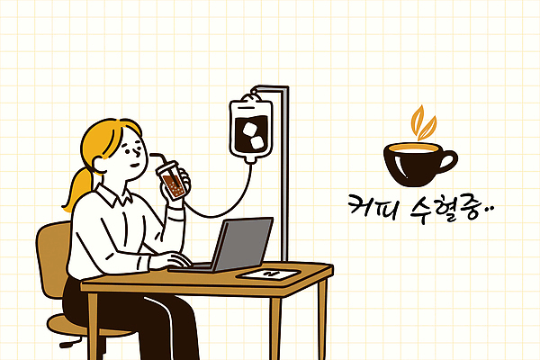 직업 여유 커피 음료 일러스트 모션 탁자 휴식 건강 일상 컴퓨터 사무실 시간 업무 작업 직장인 집중 수혈 카페인 국내일러스트 AI파일 감정 가구 컨셉 비즈니스 라이프 치료 전자제품 파일형식 벡터