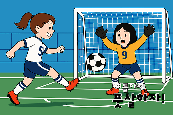 어린이 스포츠 일러스트 축구공 모션 협력 초등학교 소녀 경기 여름 친구 달리기 축구 경쟁 운동장 유치원 수비 공격 골키퍼 스릴 국내일러스트 AI파일 계절 여자 교육 컨셉 공 축구용품 스포츠시설 학교 관계 운동선수 사람 구기 공간 파일형식 벡터