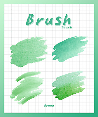 PSD 편집이미지 디자인 예술 컬러 수채화 회화 초록색 터치 표현 붓 질감 그라데이션 색채 창작 이미지편집 말하기 파일형식