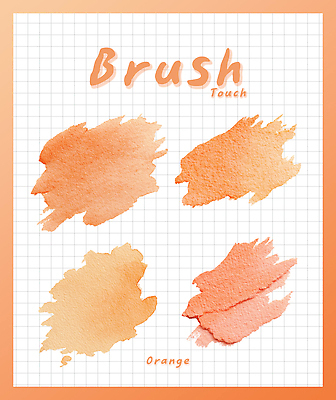 PSD 편집이미지 디자인 컬러 오렌지 페인팅 수채화 붓 그림 질감 탐색 화상 스타일 이미지편집 컬러칩 과일 상처 파일형식