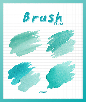 PSD 편집이미지 디자인 예술 컬러 재료 붓터치 수채화 미술 작업 민트 그림 질감 이미지편집 문화예술 허브 파일형식