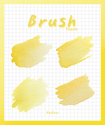 모양 PSD 편집이미지 디자인 예술 컬러 백그라운드 자국 수채화 노란색 표현 붓 격자 조화 채색 창의성 이미지편집 무늬 미술 파일형식