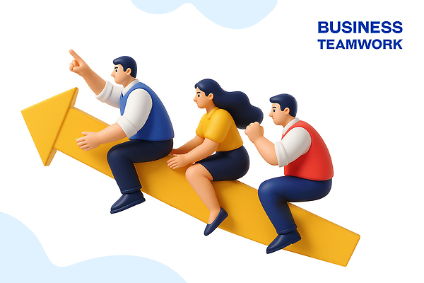 PSD 편집이미지 캐릭터 디자인 화살표 비즈니스 성공 협력 사람 성장 작업 목표 상승 전략 효과 편집3D 컨셉 3D 파일형식