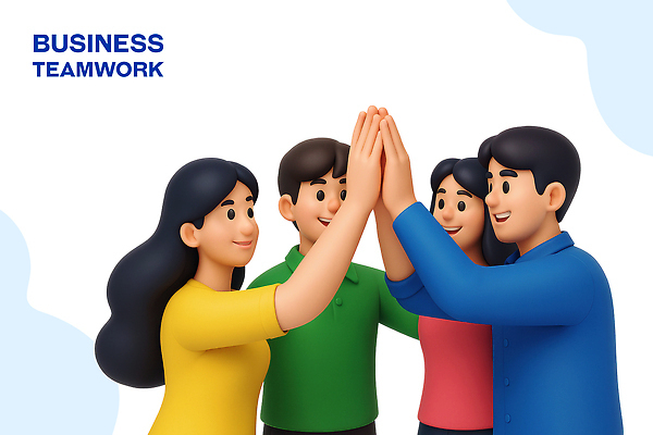 PSD 편집이미지 캐릭터 손 회사 비즈니스 모션 성공 협력 친구 목표 동료 직원 긍정적 상호작용 편집3D 감정 컨셉 관계 신체부위 3D 파일형식