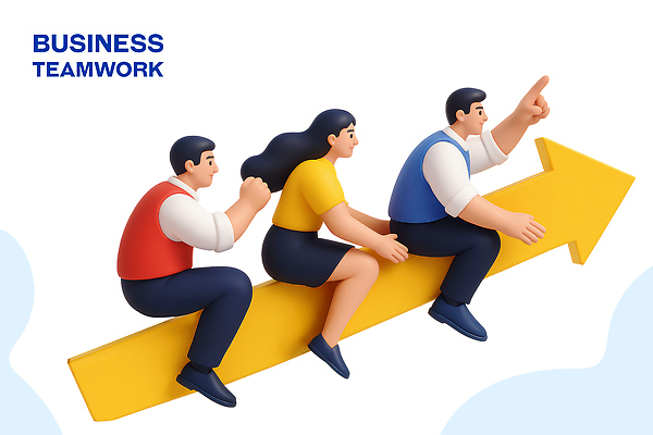 PSD 편집이미지 화살표 상징 비즈니스 그래프 협력 직장 여러명 성장 목표 긍정적 창의성 편집3D 감정 다수 컨셉 회사 사람 3D 파일형식