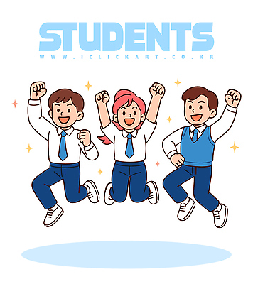 학생 행복 일러스트 학교 모션 놀이 협력 표정 웃음 친구 점프 기쁨 에너지 그룹 동료 즐거움 일과 소통 동심 국내일러스트 AI파일 교육 감정 컨셉 관계 파일형식 벡터