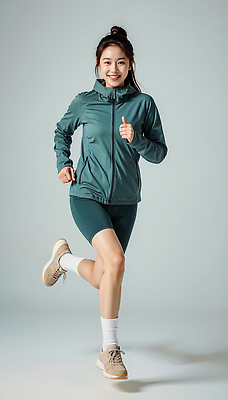 JPG 편집이미지 여자 스포츠 운동화 운동선수 실내 건강 운동복 사무실 달리기 운동 헬스 활발 연습 열정 의료성형뷰티 편집실사 AI인물포토 AI콘텐츠 옷 감정 신발 컨셉 비즈니스 모션 사람 내부 CG 파일형식 AI포토