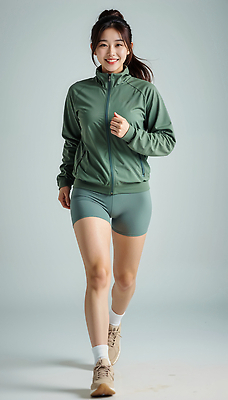 JPG 편집이미지 여자 스포츠 운동화 모션 실내 건강 아웃도어 운동복 청춘 달리기 운동 헬스 에너지 의료성형뷰티 스타일 편집실사 AI인물포토 AI콘텐츠 옷 신발 컨셉 사람 내부 CG 파일형식 AI포토