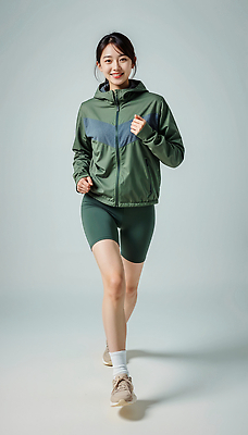JPG 편집이미지 웰빙 여자 스포츠 운동화 모션 실내 건강 운동복 달리기 조깅 운동 헬스 자신감 연습 의료성형뷰티 편집실사 AI인물포토 AI콘텐츠 옷 감정 신발 사람 내부 CG 파일형식 AI포토