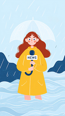 JPG 일러스트 우산 자연 날씨 이야기 풍경 물 촬영 기자 뉴스 소식 수증기 땅 아나운서 빗자루 방송 동산 기후변화 수자원 국내일러스트 AI일러스트 AI콘텐츠 자연요소 직업 변화 청소도구 생태계 파일형식