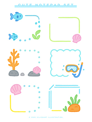 PSD 디자인 바다 컬러 패턴 일러스트 조개 어류 해변 귀여움 바닷속 메모지 스노클링 해조류 공예 상상력 국내일러스트 컨셉 무늬 어패류 취미 사무용품 수중 수중동물 수상스포츠 해양식물 파일형식