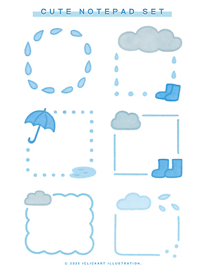 도형 PSD 템플릿 디자인 스티커 일러스트 우산 날씨 문구용품 수채화 장화 파란색 세트 귀여움 메모지 감성 창의성 카운트다운 국내일러스트 컬러 신발 컨셉 사무용품 오브젝트 파일형식