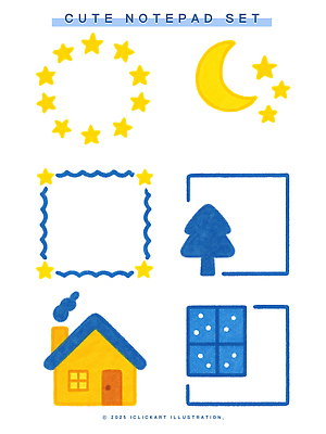 PSD 나무 디자인 별 컬러 스티커 패턴 일러스트 창문 문구용품 주택 장식 컬러풀 필기구 사무용품 달 메모지 묘기 단순화된 아기자기 국내일러스트 자연요소 식물 컨셉 무늬 건물 오브젝트 파일형식