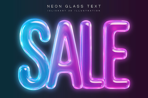PSD 편집이미지 문자 디자인 컬러 빛 세일 현수막 화려 알림 모던 네온 마케팅 효과 프로모션 편집3D 컨셉 이벤트 3D 파일형식