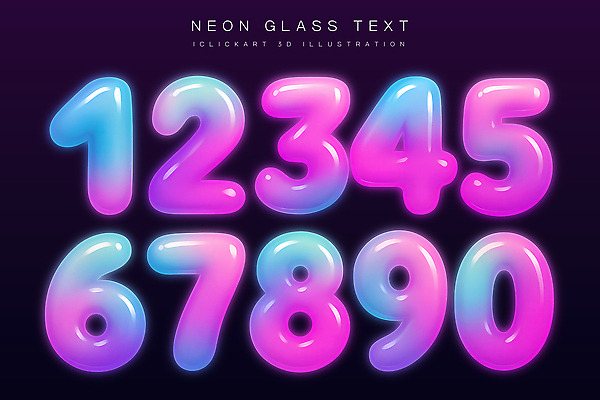 PSD 편집이미지 디자인 컬러 백그라운드 그래픽 숫자 화려 모던 그림 네온 스타일 국내일러스트 편집3D 문자 컨셉 3D 파일형식