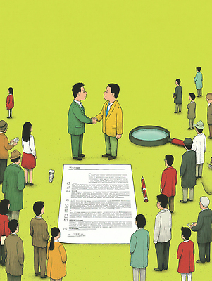 JPG 상징 백그라운드 일러스트 비즈니스 협력 악수 협상 이벤트 여러명 경제 믿음 만남 결과 군중 계약 문서 퍼포먼스 밝은색 중요성 국내일러스트 AI일러스트 AI콘텐츠 감정 다수 컨셉 사람 손짓 파일형식