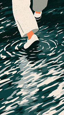 JPG 감정 호수 여유 물결 예술 컬러 일러스트 발 자연 사람 풍경 물 평화 걷기 수면 빗자루 장마 뷰티풀 풍요 국내일러스트 AI일러스트 AI콘텐츠 자연요소 컨셉 모션 신체부위 비_날씨 청소도구 생태계 파일형식