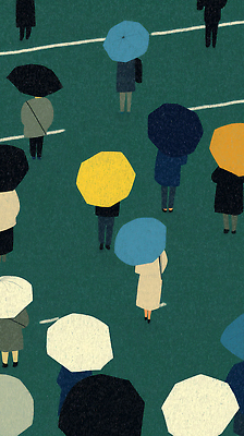 JPG 감정 컬러 일러스트 우산 날씨 거리 사람 풍경 여러명 일상 걷기 모임 도시 빗자루 광장 장면 장마 차분 국내일러스트 AI일러스트 AI콘텐츠 다수 컨셉 모션 라이프 비_날씨 청소도구 파일형식