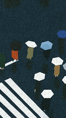 JPG 디자인 컬러 이동 패턴 일러스트 우산 날씨 거리 사람 풍경 일상 컴퓨터그래픽 어둠 회색 보행자 횡단보도 도심 야간 빗자루 장마 국내일러스트 AI일러스트 AI콘텐츠 자연요소 컨셉 무늬 라이프 그래픽 도시 비_날씨 보행로 청소도구 파일형식