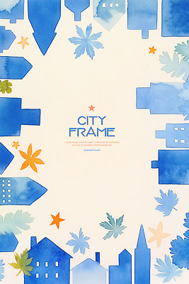 PSD 디자인 컬러 일러스트 자연 프레임 건물 그래픽 장식 여름 파란색 표현 도시 감각 예술가 뷰티풀 국내일러스트 건축물 계절 생태계 파일형식