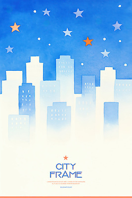 PSD 디자인 예술 컬러 일러스트 하늘 풍경 그래픽 파란색 도시풍경 평화 고층빌딩 고요 활발 도시 저녁 모던 별빛 뷰티풀 국내일러스트 별 컨셉 빌딩 빛 야간 파일형식