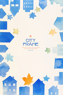 모양 PSD 디자인 포스터 문화 컬러 일러스트 추상 프레임 그래픽 장식 파란색 노란색 도시 전시회 그림 작품 예술가 커뮤니티 창의성 국내일러스트 무늬 미술 전시 파일형식