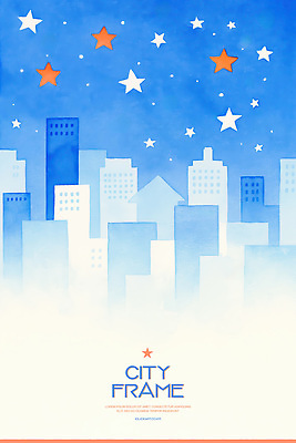 PSD 구름 디자인 별 컬러 일러스트 밤하늘 풍경 건물 그래픽 평화 흰색 도시 도심 모던 감성 조화 뷰티풀 국내일러스트 자연요소 건축물 컨셉 하늘 야간 파일형식