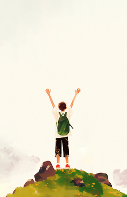 JPG 구름 행복 여행 백그라운드 일러스트 청소년 자연 하늘 성공 아침 산 풍경 소년 등산 기쁨 자유 탐험 도전 정상 즐거움 국내일러스트 AI일러스트 AI콘텐츠 주간 자연요소 남자 감정 어린이 컨셉 사람 트래킹 생태계 파일형식