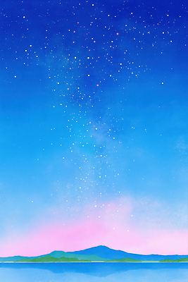 JPG 감정 별 여유 바다 컬러 일러스트 자연 하늘 풍경 빛 반짝임 평화 우주 일몰 저녁 지평선 오로라 뷰티풀 차분 국내일러스트 AI일러스트 AI콘텐츠 자연요소 컨셉 모션 자연현상 노을 야간 생태계 파일형식