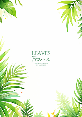 PSD 식물 템플릿 디자인 백그라운드 잎 일러스트 자연 휴식 프레임 그래픽 장식 초록색 그림 심플 뷰티풀 국내일러스트 이미지템플릿 컬러 컨셉 생태계 파일형식