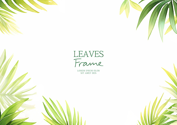 PSD 식물 템플릿 디자인 컬러 백그라운드 잎 일러스트 자연 프레임 장식 초록색 여름 그림 조화 생동감 국내일러스트 이미지템플릿 계절 생태계 파일형식
