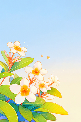 JPG 식물 꽃잎 꽃 컬러 잎 일러스트 자연 하늘 생명 따뜻함 풍경 여름 파란색 햇빛 노란색 평화 맑음 식물원 주말 조화 뷰티풀 국내일러스트 AI일러스트 AI콘텐츠 계절 컨셉 날씨 태양 생태계 파일형식