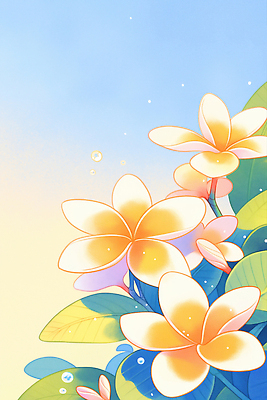 JPG 식물 구름 꽃 컬러 하늘색 잎 일러스트 자연 생명 밝음 풍경 여름 햇빛 노란색 들꽃 심플 부드러움 만개 뷰티풀 국내일러스트 AI일러스트 AI콘텐츠 자연요소 계절 파란색 태양 감각 생태계 파일형식