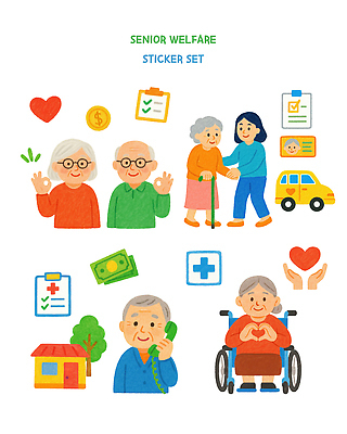PSD 노년 할머니 스티커 돈 일러스트 모션 자동차 건강 사랑 친구 다정 도움 추억 복지 서비스 통화 소통 체크리스트 국내일러스트 여자 감정 육상교통 컨셉 관계 성인 재산 사회이슈 파일형식
