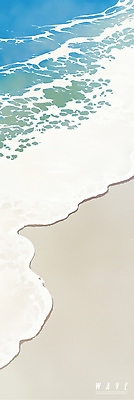 PSD 파도 바다 여행 일러스트 자연 휴식 풍경 해변 여름 모래사장 평화 걷기 수평선 국내일러스트 계절 컨셉 모션 생태계 파일형식