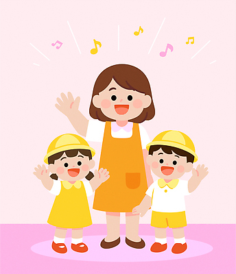 캐릭터 교육 행복 어린이 음악 나비 백그라운드 일러스트 모션 웃음 소녀 소년 노란색 교사 유치원 그룹 만화 즐거움 손흔들기 국내일러스트 일러캐릭터 AI파일 직업 여자 남자 감정 컬러 곤충 문화예술 표정 사람 파일형식 벡터