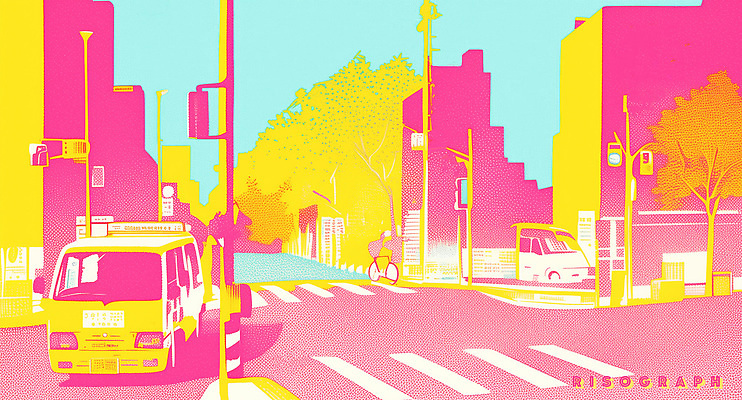 PSD 도로 교통 일러스트 자동차 거리 일상 자전거 대기 도시 그리기 신호등 교차로 생동감 풍경화 국내일러스트 길 육상교통 교통시설 모션 라이프 바이크 그림 파일형식