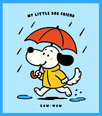 반려견 일러스트 우산 모션 날씨 반려동물 걷기 귀여움 산책 강아지 즐거움 웅덩이 덧신 빨간우산 국내일러스트 AI파일 동물 감정 신발 컨셉 휴식 개 파일형식 벡터