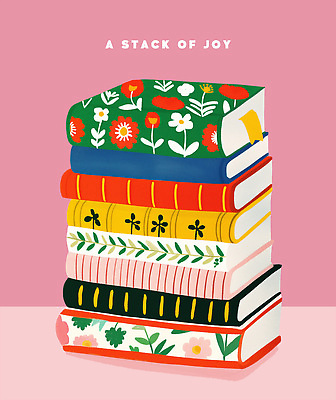 PSD 디자인 꽃 컬러 패턴 일러스트 장식 책 컬러풀 독서 기쁨 모던 여러권 그림 스타일 국내일러스트 식물 감정 다수 무늬 파일형식