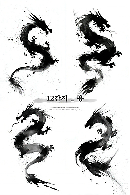 JPG 동물 동양문화 전통 디자인 아시아 예술 일러스트 수채화 잉크 판타지 힘 십이지신 용 표현 자신감 그리기 스케치 이미지 신화 상징물 드래곤 스타일 국내일러스트 AI일러스트 AI콘텐츠 감정 나라 문화 상징 모션 상상 미술 파일형식