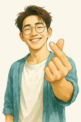 PSD 남자 행복 감정 포즈 백그라운드 일러스트 손가락 따뜻함 사랑 미소 사람 청년 청춘 매력적 하트 표현 그림 색감 스타일 국내일러스트 모양 손 컨셉 표정 성인 파일형식