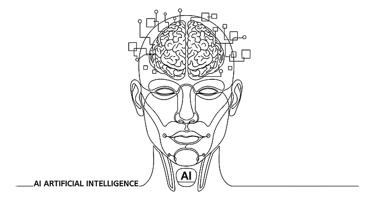 디자인 과학 일러스트 기술 실험 그래픽 컴퓨터 디지털 자료 기계 정보 두뇌 시스템 혁명 상상력 알고리즘 AI_인공지능 국내일러스트 AI파일 컨셉 전자제품 뇌 파일형식 벡터