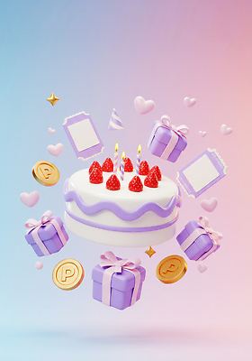 JPG 편집이미지 기념일 분홍색 촛불 딸기 아이디어 선물 장식 파란색 파티 케이크 동전 하트 축하 생일 풍선 편집3D AI컴퓨터그래픽 AI콘텐츠 모양 컬러 컨셉 돈 과일 초 디저트 이벤트 3D 파일형식