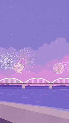 JPG 감정 물결 컬러 야경 일러스트 자연 하늘 불꽃놀이 운동 노을 축제 감상 도시 화려 그룹 여름밤 가교 경관 국내일러스트 AI일러스트 AI콘텐츠 자연요소 건축물 컨셉 놀이 건강 풍경 여름 야간 생태계 파일형식 풍경_경치