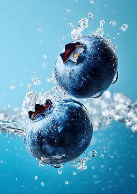 JPG 편집이미지 음료 과일 자연 건강 요리 물 신선 수분 블루베리 이미지 색감 흩날리기 청량 편집실사 AI포토 AI콘텐츠 자연요소 모션 CG 생태계 파일형식