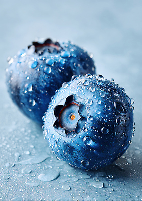 JPG 편집이미지 농업 과일 자연 디저트 건강 요리 파란색 식사 물방울 신선 수분 질감 블루베리 비타민 편집실사 AI포토 AI콘텐츠 산업 음식 컬러 CG 생태계 영양소 파일형식