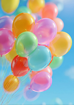 JPG 편집이미지 행복 감정 컬러 놀이 하늘 웃음 풍경 이벤트 장식 축제 풍선 편집실사 AI포토 AI콘텐츠 표정 CG 파일형식