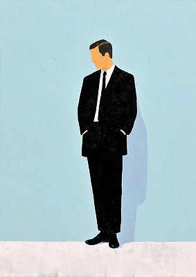 JPG 편집이미지 패션 남자 벽 하늘색 열쇠 정장 분위기 고급 그림 조용 단정 스타일 세련 이미지편집 AI일러스트 AI콘텐츠 옷 컨셉 사람 파란색 파일형식