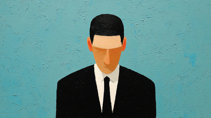 JPG 편집이미지 남자 백그라운드 직장 숙이기 사람 정장 파란색 마음 그림 심리 이미지편집 AI일러스트 AI콘텐츠 옷 컬러 포즈 회사 파일형식